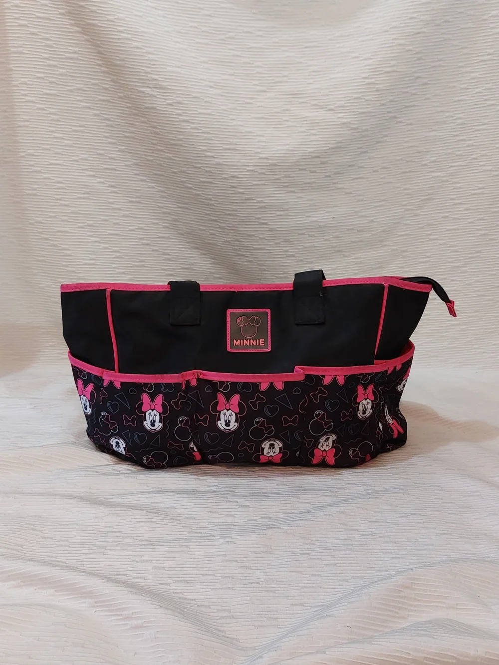Disney Minnie Black and Pink Diaper Tote